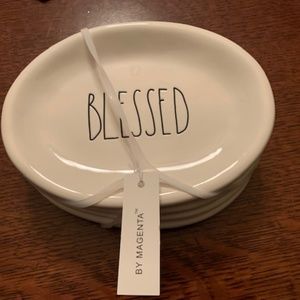 Rae Dunn Blessed Oval Plates - 4 in Set
